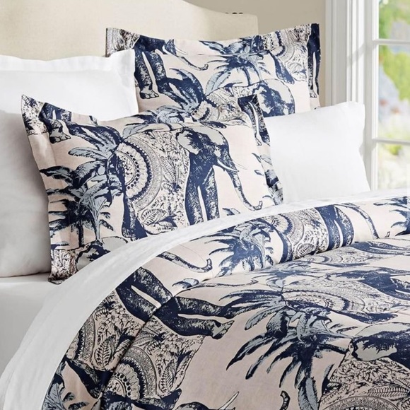 Pottery Barn Bedding Pottery Barn Ari Elephant Queen Full Duvet Cover Euro Shams Poshmark